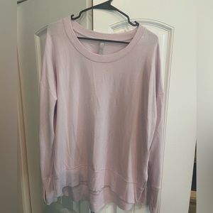 Athleta Coaster Luxe Sweatshirt in Light Pink (limited edition color). size L.